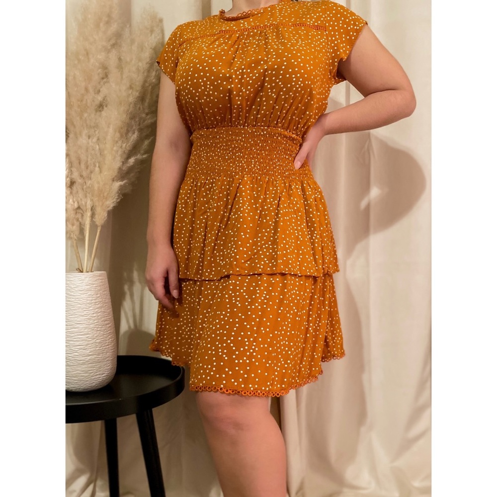 Q&A Smocked Dot Dress